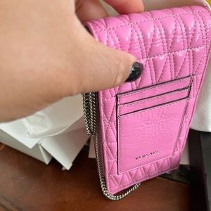 VERSACE Authentic Pink Vitus Quilted Naplak Phone Pouch (Receipt in picture)